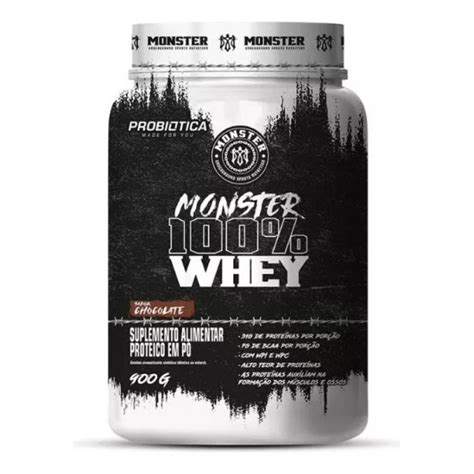 Monster 100 Whey Pote 900g Probiotica Chocolate Netshoes