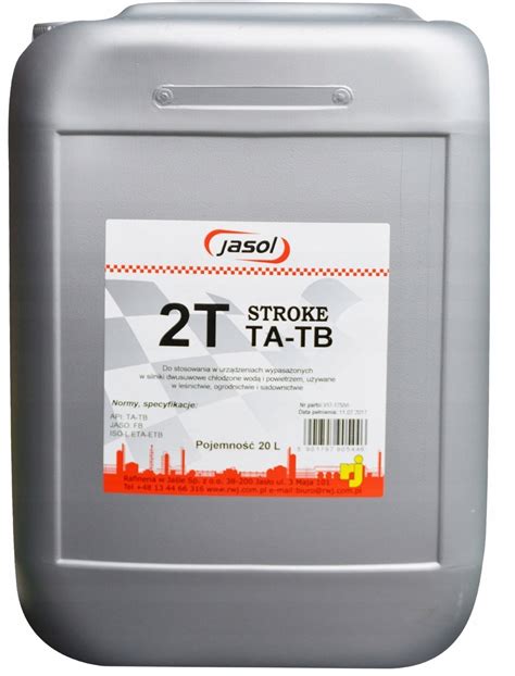 Jasol 2T Stroke Oil TA TB Mixol Mieszankowy Op 20L 905446 20L Za 222 99