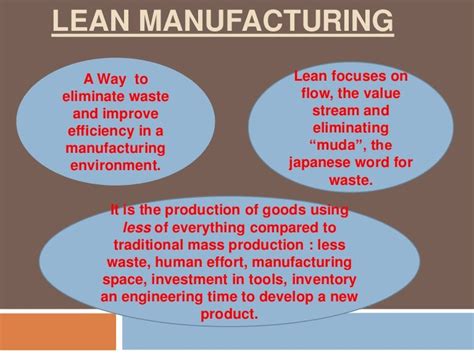 Lean Manufacturing Ppt