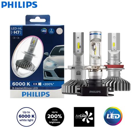 Philips Treme L Mpada Led De Farol Ultinon Para Carro H H H H