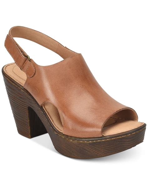 Born Ferlin Wedge Sandals In Brown Lyst