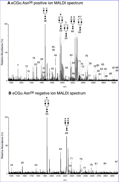 Analysis Of Ecg Rasn 56 Oligosaccharides By Maldi Ms Samples Of