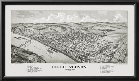 Belle Vernon PA 1902 Restored Map | Vintage City Maps