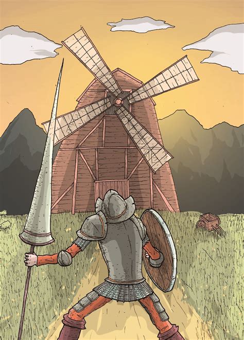 Ilustraci N De Dibujos Animados De Don Quijote De La Mancha Aislado