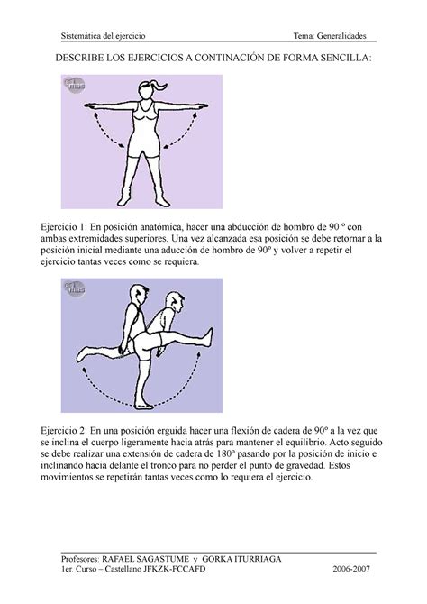 Ficha Descripci N Sencilla Sistem Tica Del Ejercicio Tema