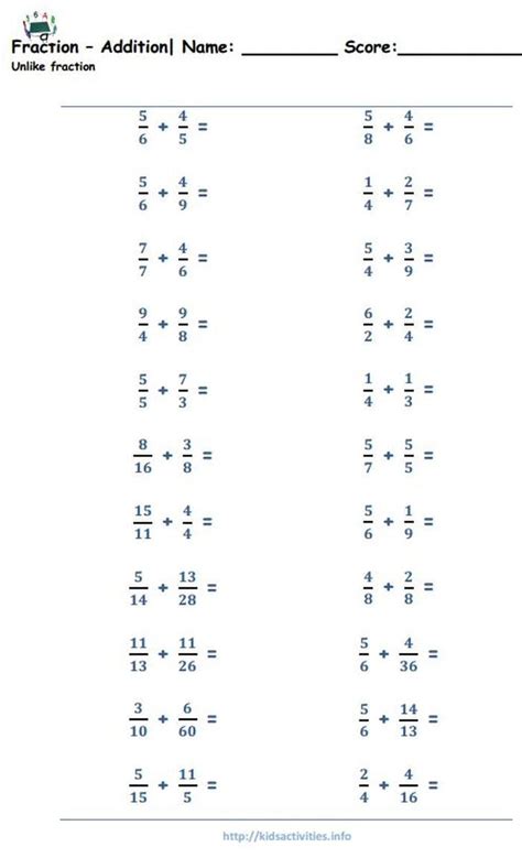 Equivalent Fractions 4th Grade Worksheets