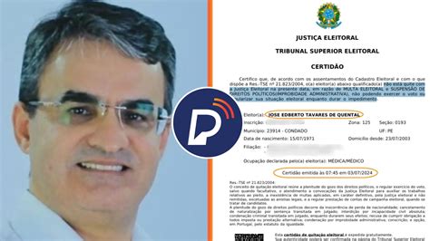 Condado Edberto tem suspensão de direitos políticos diz TSE