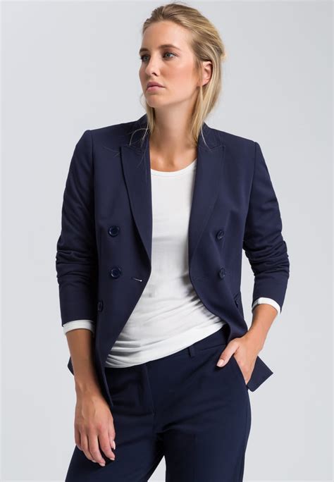 Blazer In Jersey Qualit T Mit Zweireiher Optik Blazer Jacken Fashion