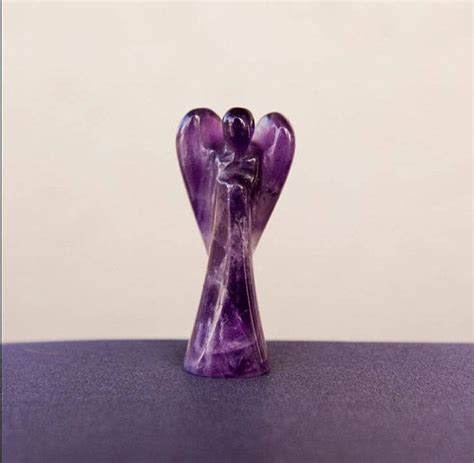 Amethyst Crystal Angel Amethyst Angel Figurine Gaurdian Etsy Amethyst Angel Crystal