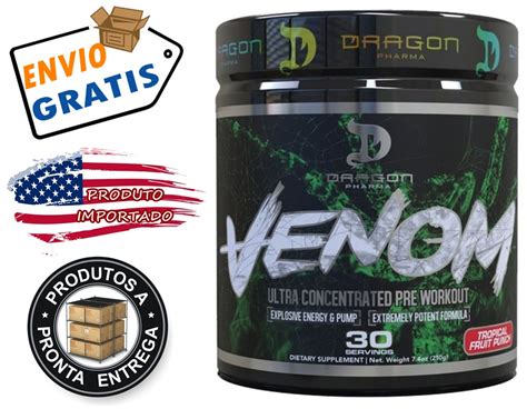 Pré Treino Venom 30 Doses Dragon Pharma Importado R 299 99 em