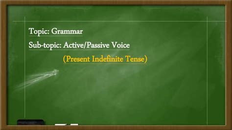 Active And Passive Voice Simple Present Ppt