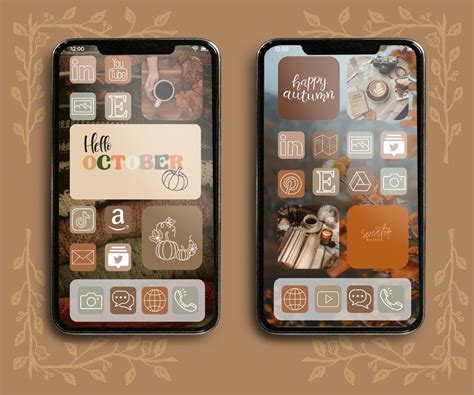 Cozy Fall Aesthetic Phone Icons Pack Android And Iphone Etsy