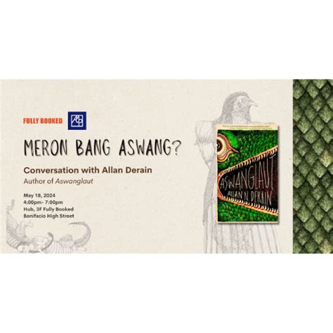 Meron Bang Aswang? Conversation With Allan Derain – Fort Bonifacio Global City events ...