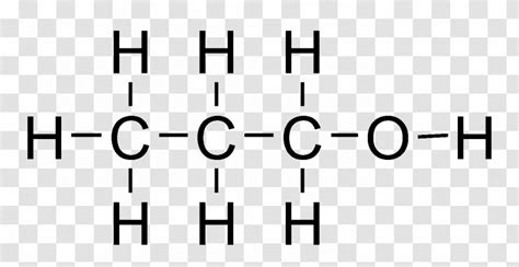 1-Propanol Lewis Structure Structural Formula Butanol - Black And White ...