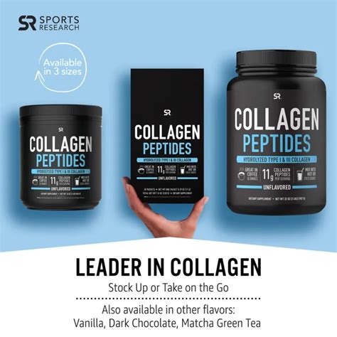 เครองดมผงคอลลาเจน Sports Research Collagen Peptides Hydrolyzed