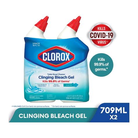 Clorox Toilet Bowl Cleaner With Clinging Bleach Gel Twin Pack Ocean Mist Lazada Singapore