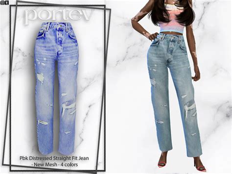 Portev S Pbk Distressed Straight Fit Jean In Sims Clothing