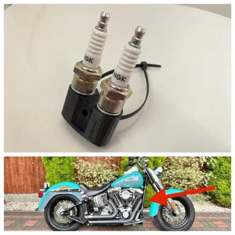 Motorcycle Spark Plug Holder Twin Harley Davidson Dyna Ironhead