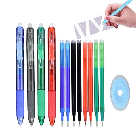 1 Pen 3 Refills 1 Eraser Set 05mm Magic Erasable Pen Press Gel Pen