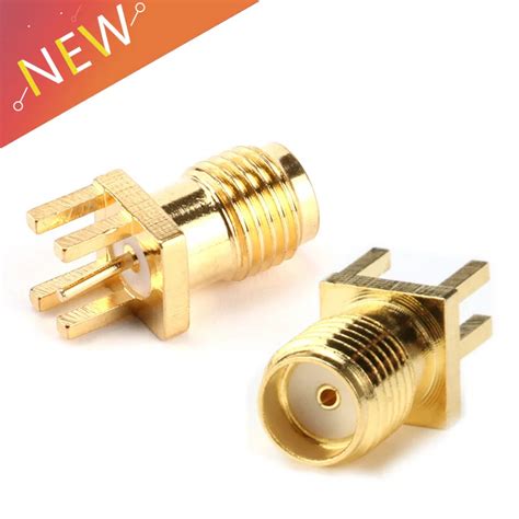 Conector Hembra SMA Jack Para Soldadura De 1 6mm Borde PCB De Montaje