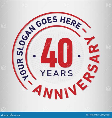 40 Years Anniversary Celebration Design Template Anniversary Vector And Illustration Forty