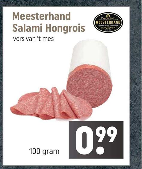 Meesterhand Salami Hongrois Aanbieding Bij Dagwinkel Folders Nl