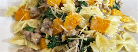 Butternut Squash Sausage Pasta Sparkle Recipes