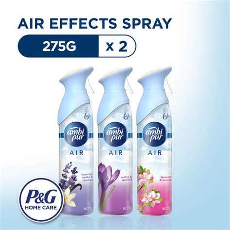 Ambi Pur Air Freshener Lavender Blossoms And Breeze Spring And Renewal 275g Air Effects Spray X 2