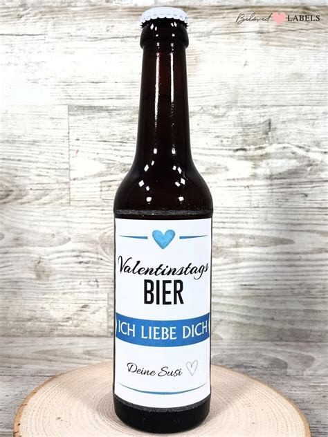 Personalisiertes Bier Flaschen Etikett Valentinstag Geschenk Männer