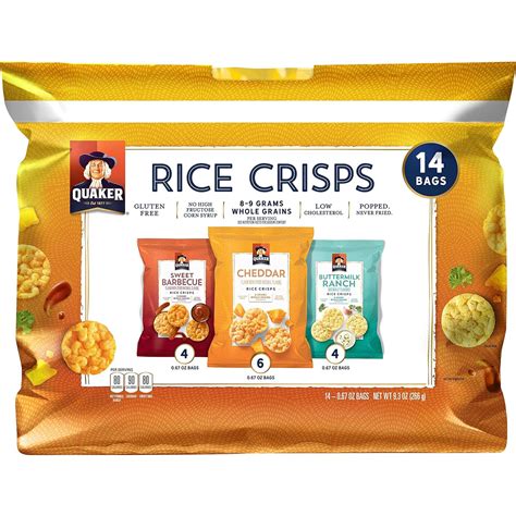 Amazon Quaker Rice Crisps Savory Variety Pack 14 Single Serve