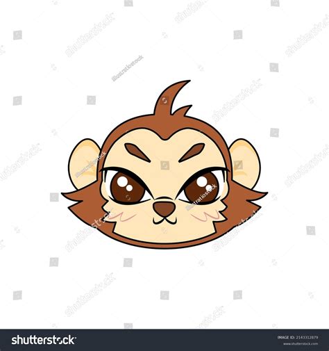 Isolated Cute Monkey Avatar Zodiac Sign Stock Vector Royalty Free