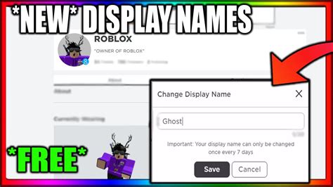 How To Change Your ROBLOX NAME For FREE Display Names Roblox FREE