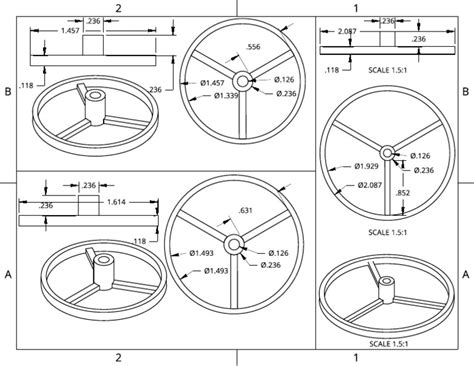 wheel scale drawings