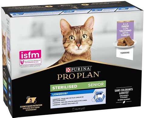 Purina Pro Plan Sterilised Senior 7 Longevis Cat Wet Food Turkey 10 X