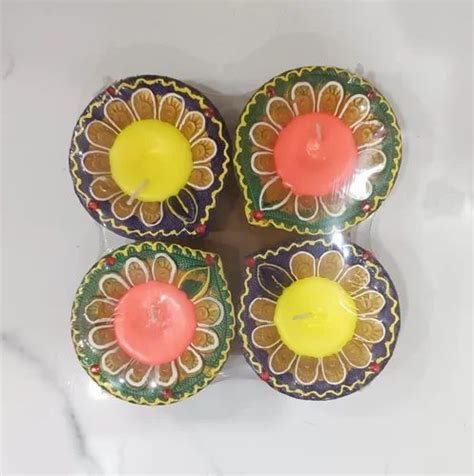 Festivals Pieces Clay Diya Set Finish Type Paint Coated At Set