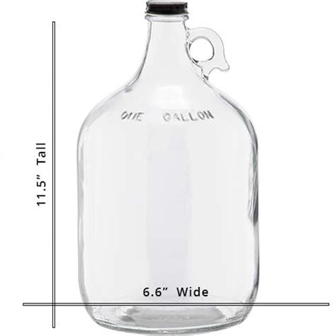 C Store Packaging 1 Gallon 128 Oz Clear Glass Jug With 38mm Cap Fast Same Day Shipping