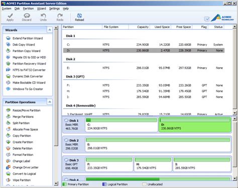 AOMEI Partition Assistant Server Edition Скачать