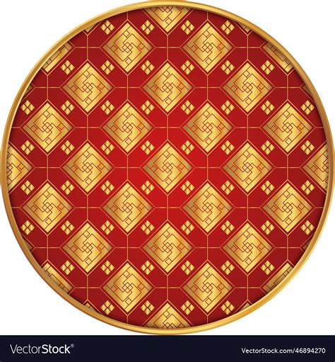 Chinese Round Decoration Pattern Circle Royalty Free Vector