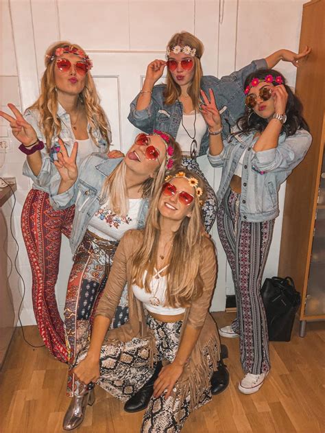 Hippie Kost M Disfraces Hippies Disfraz Hippie Mujer Disfraces