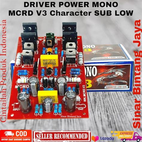 Kit Driver Mcrd V Power Amplifier Mono Low Sub Gler Lazada Indonesia