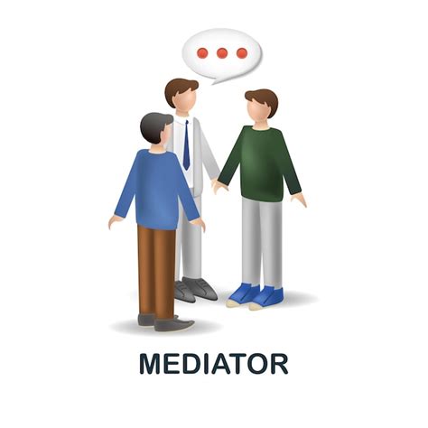 Premium Vector | Mediator icon 3d illustration from discussion ...