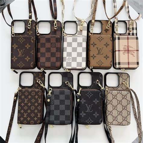 [CROSSBODY]Louis Vuitton Leather Wallet Case for iPhone 16 15 14 13 12