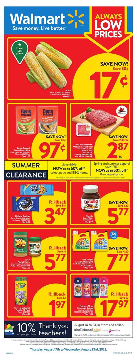 Walmart On Flyer August To