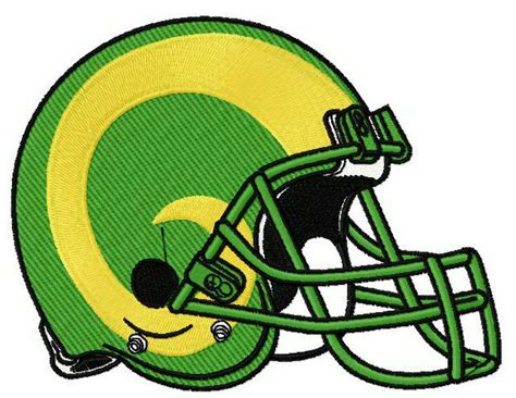 Colorado State Rams helmet machine embroidery design