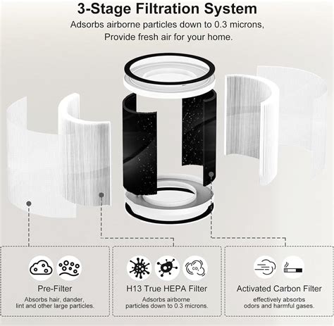 NXBHG Paquete De 4 Filtros True HEPA Demi Para Afloia Mini Air Pu Rifi