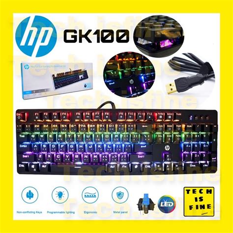 Hp Gk Mechanical Gaming Keyboard Blue Switch