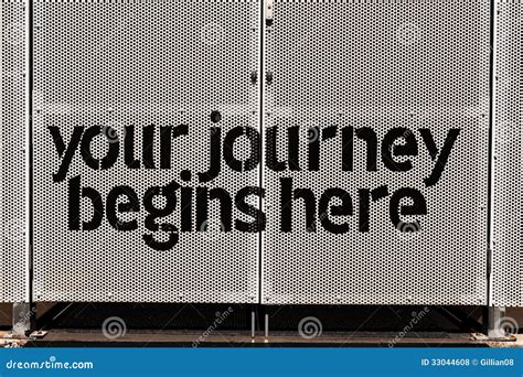 Your Journey Begins Here Stock Photo Image Of Text Journey 33044608