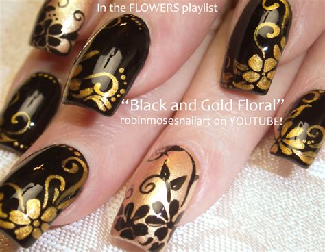 Robin Moses Nail Art: "mardi gras nails" "black and gold nail art ...