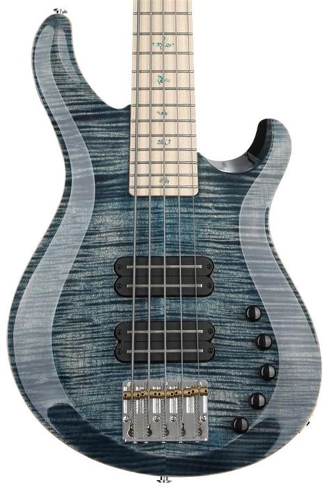 Prs Grainger 5 String Bass Guitar Faded Whale Blue 10 Top With Maple