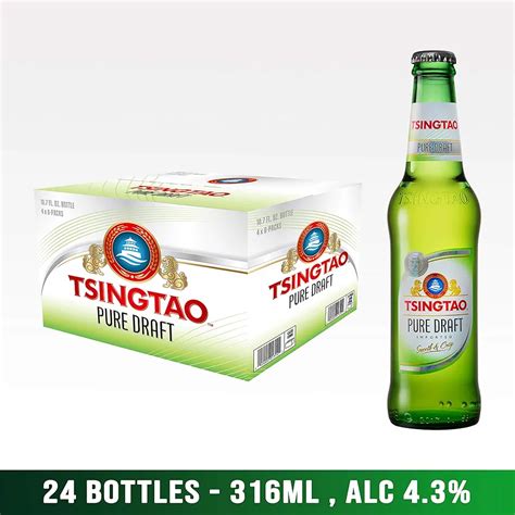 Tsingtao Pure Draft Beer Bottle 24 X 330ml Lazada PH